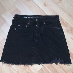 Black jean skirt